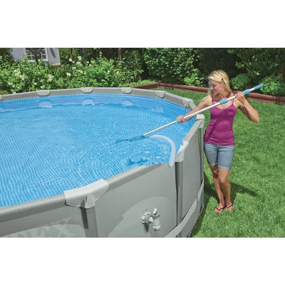 Intex - Kit Per Pulizia Piscina Deluxe con manico Telescopico 279 cm 28003
