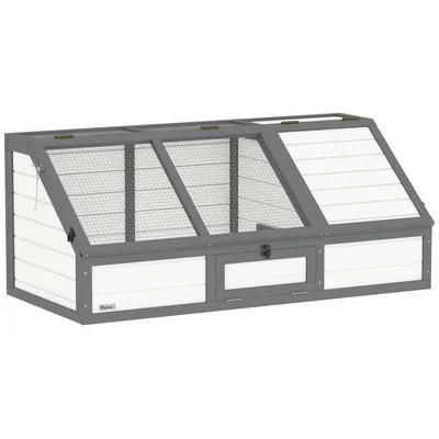 PawHut Box per Tartarughe da Esterno, Design Senza Fondo, Facile da Aprire, Bianco   Aosom Italy