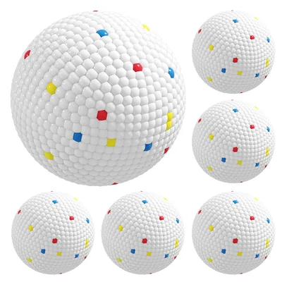 PawHut Set 6 Palline per Cani Adatte a Lanciatori Autuomatici, Galleggianti e Rimbalzanti Ø5,8 cm, Bianco   Aosom Italy