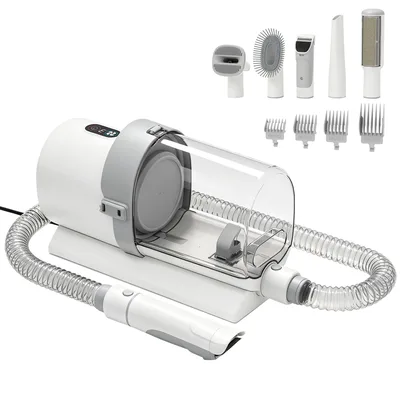 PawHut Kit Toelettatura Cani Gatti 5 in 1 con Aspirapolvere 10 kPa, Tosatrice, Spazzola, 2.5L, 3 Velocità, Silenzioso   Aosom Italy