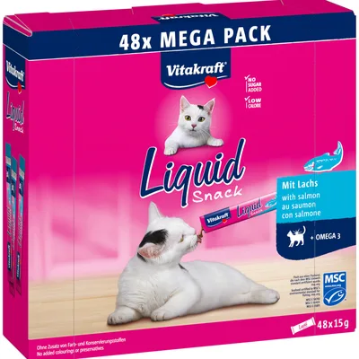 Vitakraft Liquid Snack al salmone 48 x 15 g