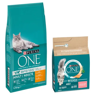 PURINA ONE Adult Pollo & Cereali integrali Crocchette per gatti - Set %: 2 x 9,75 kg