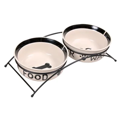 Doppia ciotola con supporto Trixie Eat on Feet! - 2 x 1,6 l, Ø 20 cm