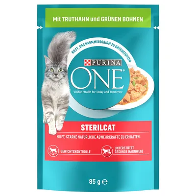 PURINA ONE 26 x 85 g Umido per gatto - Sterilized con Tacchino e Fagiolini