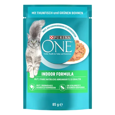 PURINA ONE 26 x 85 g Umido per gatto - Indoor Formula con Tonno & Fagiolini