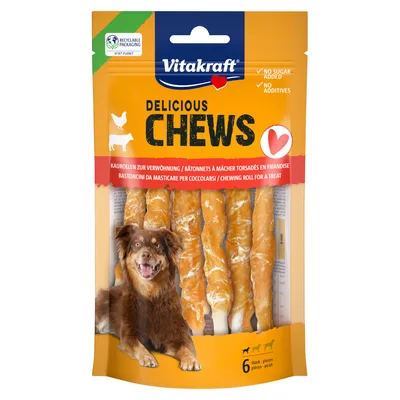 Vitakraft Delicious Chews Rolls Pollo S - 70 g (6 pz)