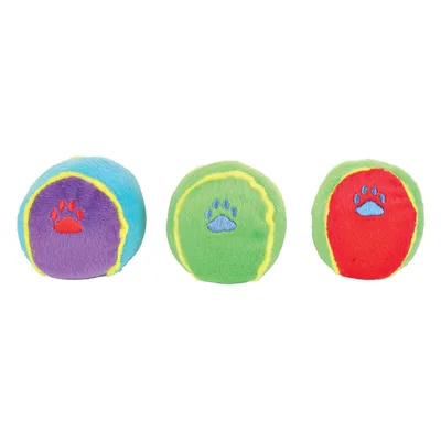 Palle gioco per cani Trixie colorate in peluche - Set %: 6 pz