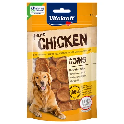 Vitakraft CHICKEN Monetine al Pollo Snack per cani - Set %: 6 x 80 g