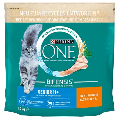 PURINA ONE Senior 11+ Crocchette per gatto - 1,4 kg