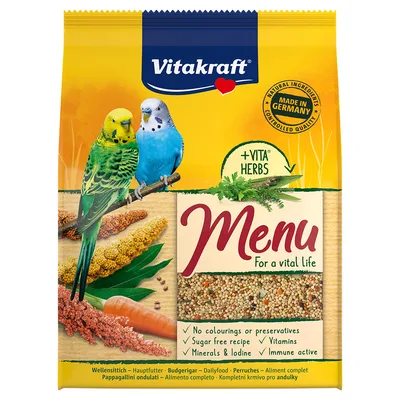 Vitakraft Menù Pappagallini Mangime per uccelli  - Set %: 2 x 3 kg