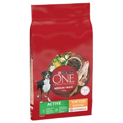 PURINA ONE Medium/Maxi Active Pollo Crocchette per cani - Set %: 2 x 7 kg