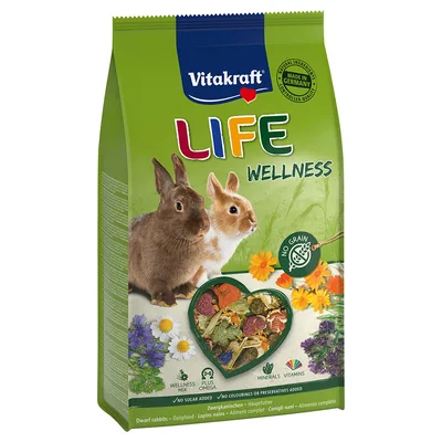 Vitakraft Life Wellness Coniglii nani - Set %: 5 x 600 g