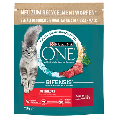 Prezzo speciale! 2 x 450 g / 650 g / 750 g Purina ONE - 2 x 750 g SterilCat con Manzo