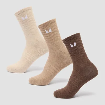 MP Unisex Crew Socks (3 Pack) - Neutral - UK 12-14