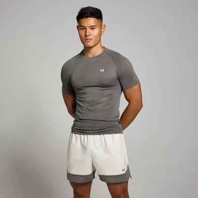 Top senza cuciture MP uomo Tempo Pillar Graphic - Grigio ferro - XXL