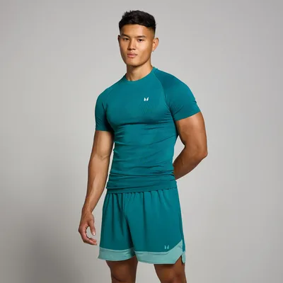 Maglia senza cuciture con grafica Pillar MP Tempo da uomo - Verde acqua - XL