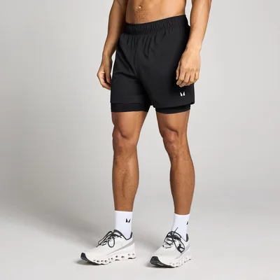 Pantaloncini sportivi 2 in 1 da 13 cm MP da uomo - Nero - XS