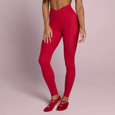 Leggings Tempo MP donna - Rosso rosa - S