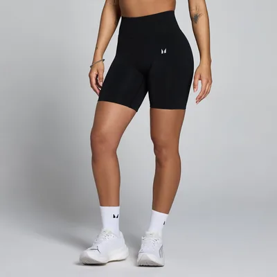 Pantaloncini senza cuciture a vita media MP donna Tempo - Nero - XL