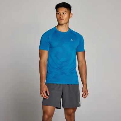 T-shirt senza cuciture MP Tempo Pillar Graphic uomo - Blu intenso - XS