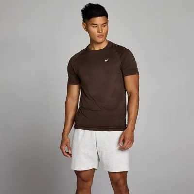 T-shirt senza cuciture MP Tempo Pillar Graphic uomo - Cioccolato - XXXL