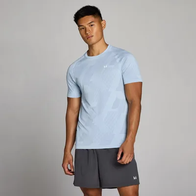 T-shirt senza cuciture MP Tempo Pillar Graphic uomo - Blu brezza - L