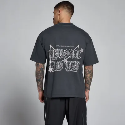 T-shirt oversize in cotone MP uomo con grafica Lift slavata - Grigio scuro - M