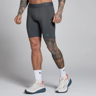 Pantaloncini a mezza lunghezza MP uomo Hybrid con tasche - Grigio scuro/verde - L