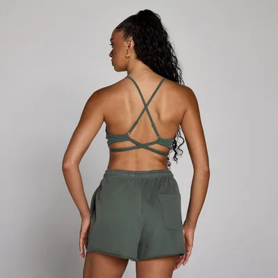 Reggiseno sportivo MP donna Tempo con cinghie incrociate regolabili - Verde nuvolato - L