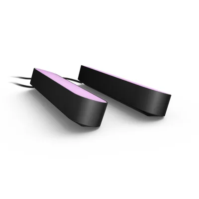 Philips Hue White & Color Ambiance Barra Luminosa Play, Confezione Doppia Nero
