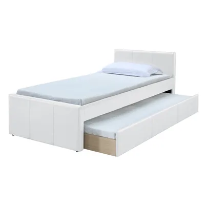 Letto estraibile 90 x 195 PU bianco MACCO