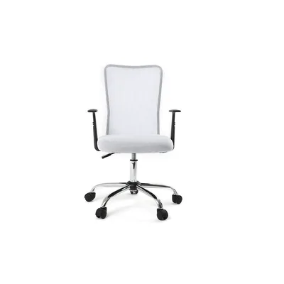 Poltrona da ufficio design mesh bianco PLUZ