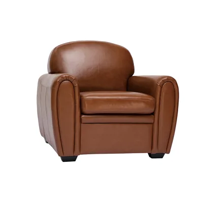 Poltrona pelle vintage marrone CLUB