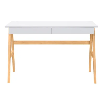 Scrivania design bianco e legno BROOK