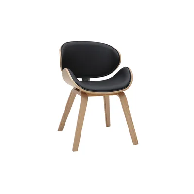 Sedia design nera e legno chiaro WALNUT