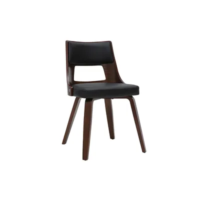 Sedia vintage nera e legno scuro GARBO