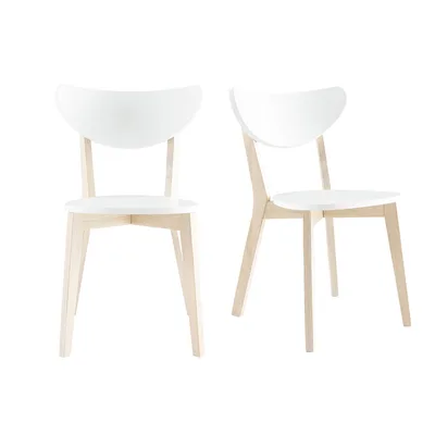 Set di 2 sedie design color bianco LEENA