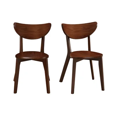 Set di 2 sedie noce LEENA