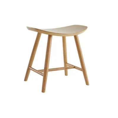 Sgabello basso in legno chiaro H46.5 DEMORY