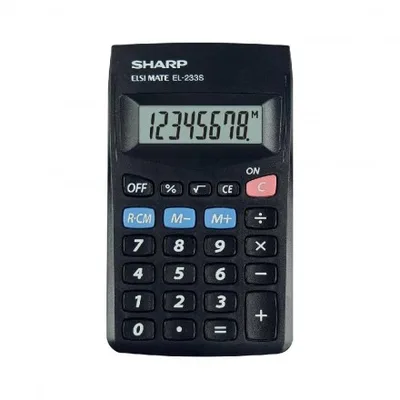 SHARP Calcolatrice  EL233SBBK Tascabile Nera